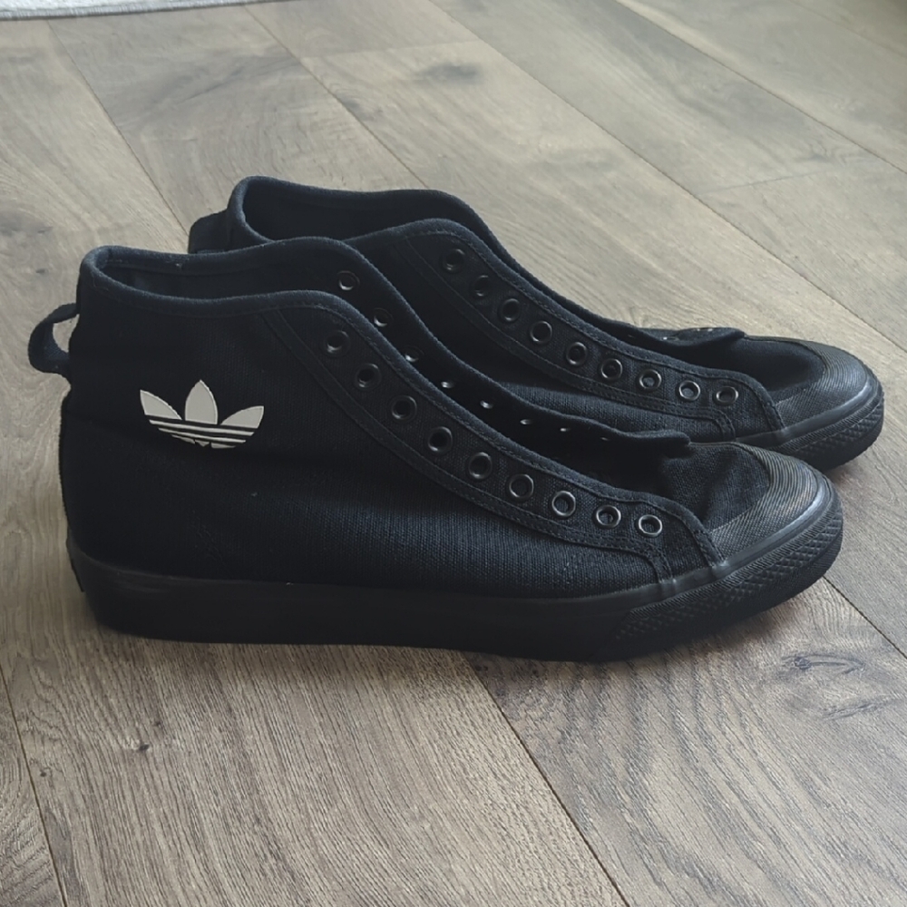 Adidas Nizza Black Canvas High-Tops